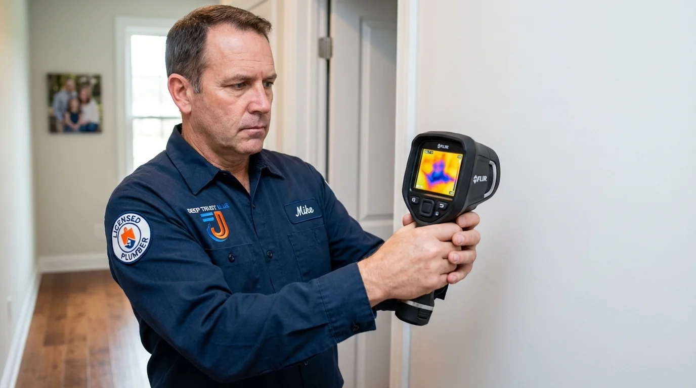 Thermal imaging leak detection by Johns Plumbing LLC in Sycamore
